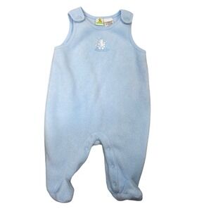 Vintage Sesame Street Blue Fleece Baby Bunting Footie Overalls 0/3 Months / A62